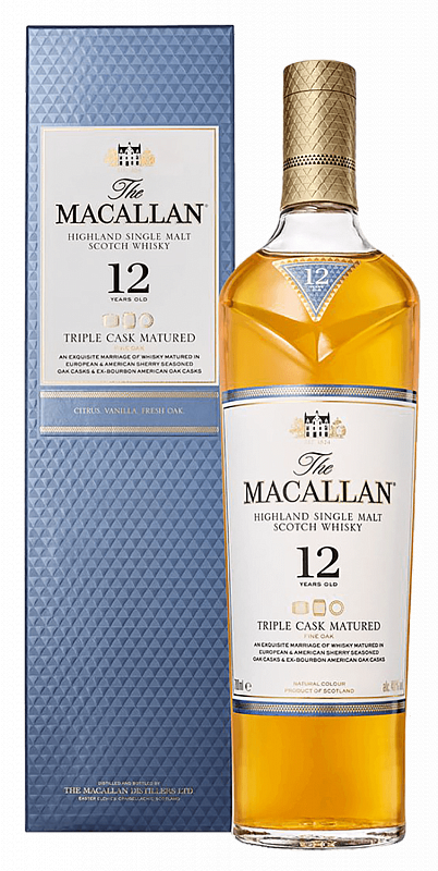 Макаллан Трипл Каск Мэйчурд 12 лет Хайлэнд односолодовый шотландский виски в подарочной упаковке - 0.7 л