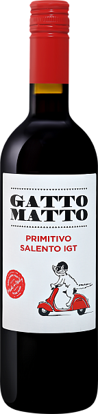 Gatto Matto Primitivo Salento IGT Villa Degli Olmi, 0.75 л в Архангельске