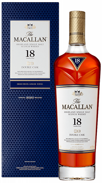 The Macallan Double Cask 18 y.o. Highland single malt scotch whisky (gift box), 0.7л