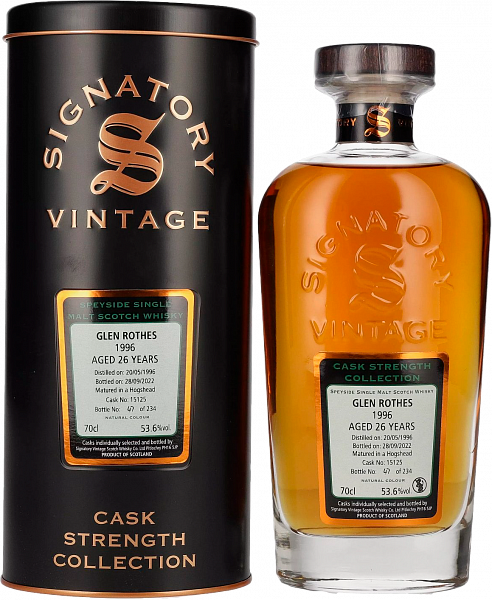 The Glenrothes 26 Year Old 1996 Signatory Cask Strength Collection Single Malt Scotch Whisky (gift box), 0.7 л