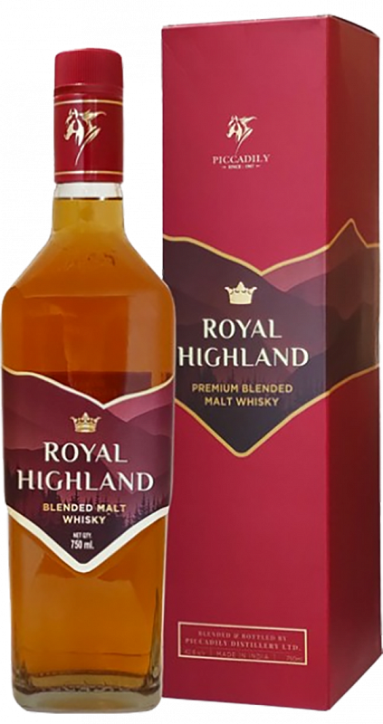 Ройял Хайлэнд Блендед Молт купажированный виски в подарочной упаковке 0.75 л