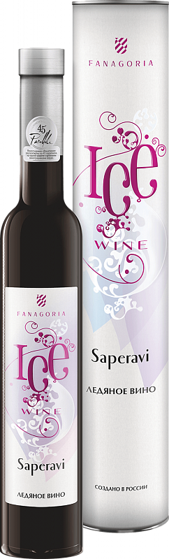 Ледяное Вино Саперави Фанагория в подарочной упаковке 0.375 л