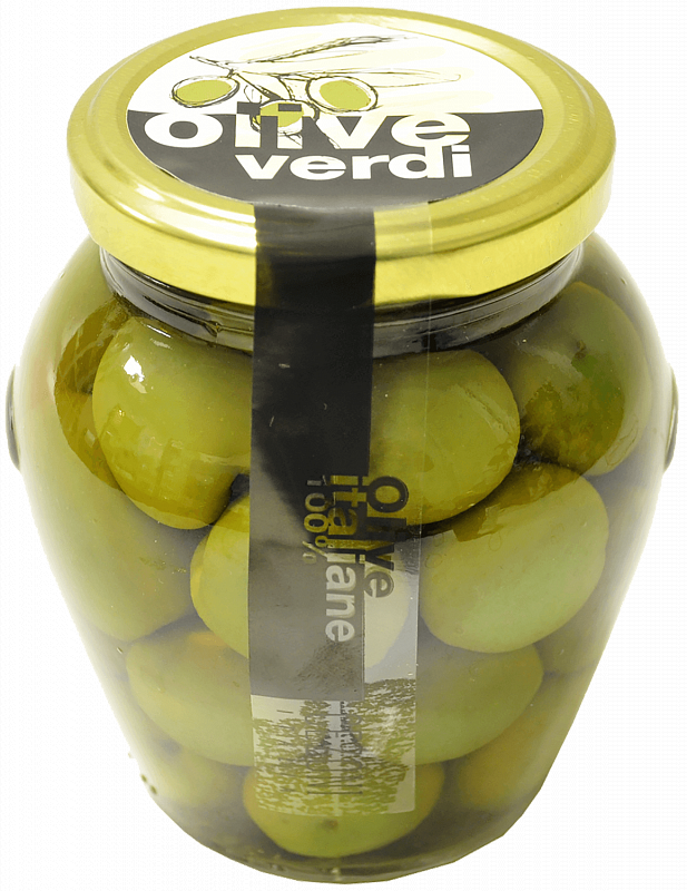 Оливки Зеленые Гигантские с косточкой Cezoni 290г